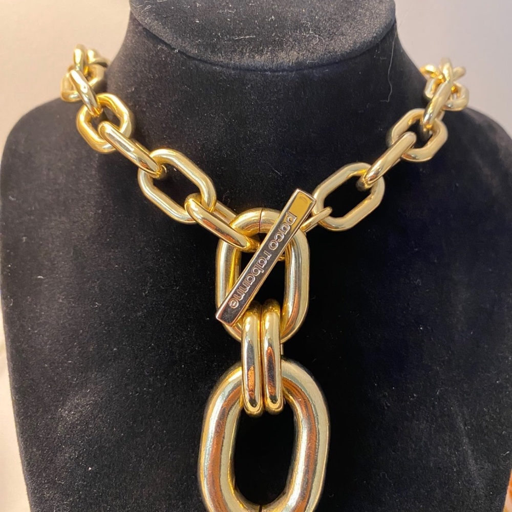 Paco rabanne gold chain necklace